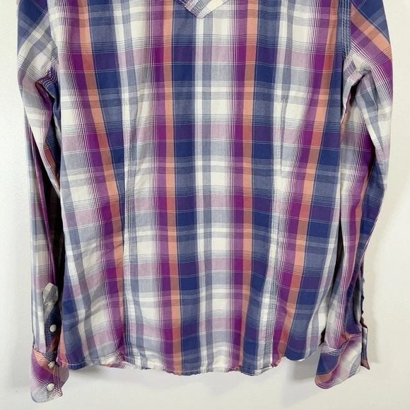 True Religion Plaid Men's Long Sleeve Snap Button Western Shirt - Picture 15 of 16
